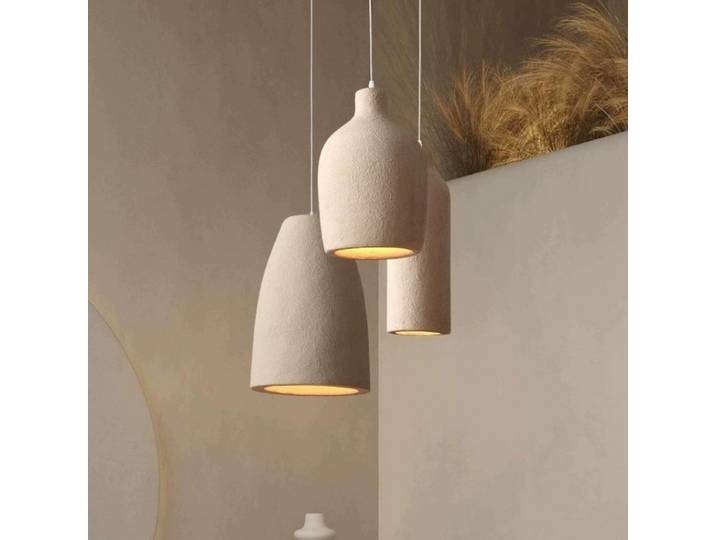Style japonais Wabi-sabi Restaurant jaune travertin lustre Bar chambre lampe de chevet minimaliste chez l'habitant suspension