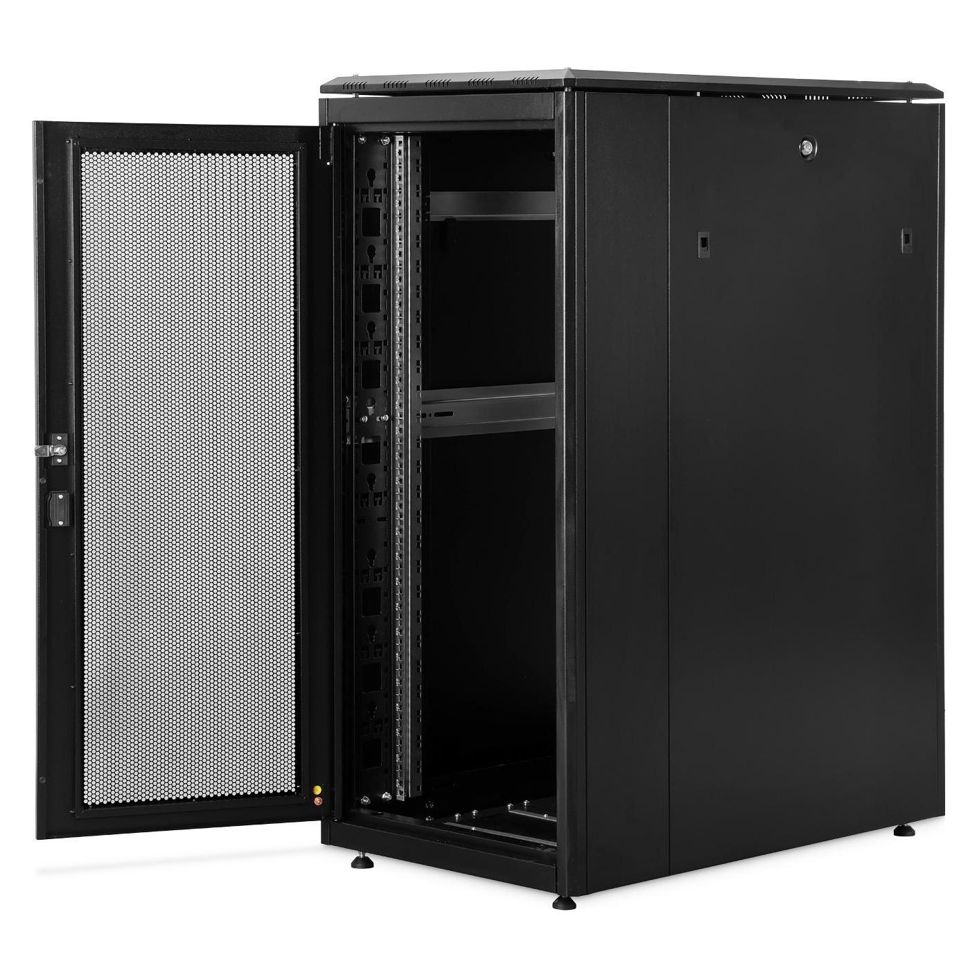 Digitus 26HE Serverschrank, Unique Server-N 1342x600x1000 mm, schwarz (RAL 9005) (26 HE, 19 Zoll Rack) (DN-31300-B)
