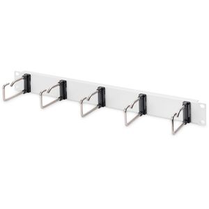Digitus Rangierpanel DN-97666, Metall, grau, 19 Zoll (483 mm), mit 5 Kabelführungsbügeln, 1HE