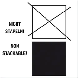 Aufkleber Symbol für IBC, die nicht gestapelt werden dürfen, Folie, 150x150 mm