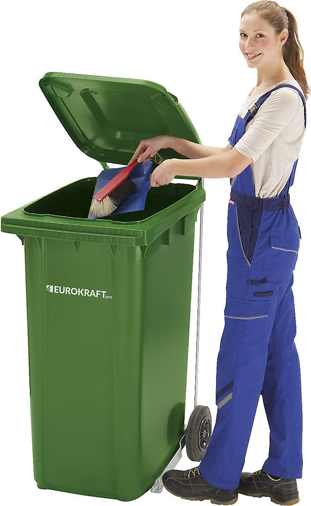 kaiserkraft Pedal-Deckelöffner, für 80/120-Liter-Mülltonne, verzinkt