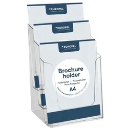 EUROPEL Prospekthalter 3x A4 schwarz