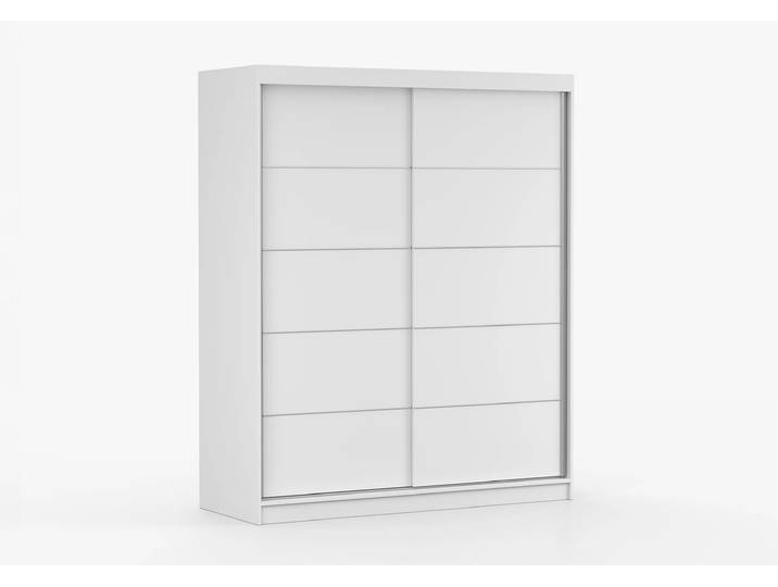 Schwebetürenschrank BONO 06 160 cm Weiß Weiß