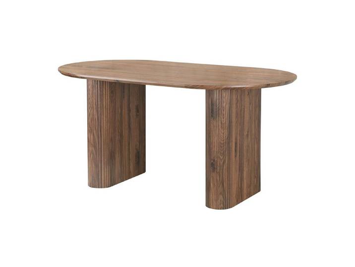 OTTO home Esstisch Bostonia, ovaler Esstisch, Beine mit Rillenstruktur, pflegeleicht, Höhe 76 cm