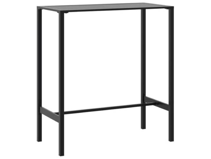 Bartisch Schwarz 100x50x110 cm Pulverbeschichteter Stahl Stahl-Tischplatte mit Lattenrost, für Getränke und Speisen, Indoor und Outdoor, Küche Esszimmer