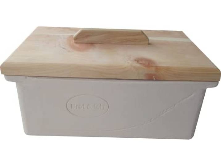 Stonecrystall Brotkasten aus Ton, gebrannt, unglasiert. Nicht glasierter Brottopf, ca. 5 Ltr Handarbeit
