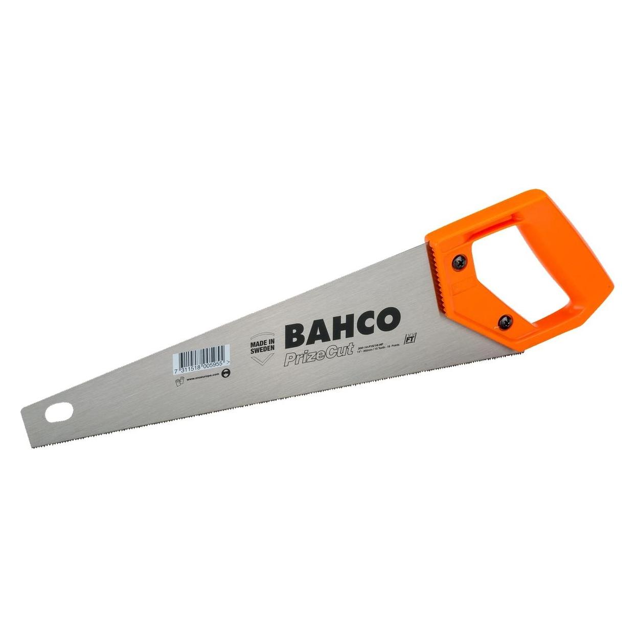 Bahco Handsäge für universellen Gebrauch, für Kunststoffe, Laminate, Holz, Weichmetalle 15/16 ZpZ 14" (300-14-F15/16-HP)