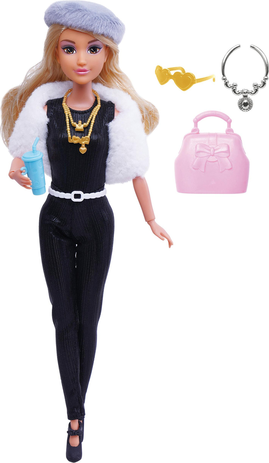 Wiky Pop met bontjas en accessoires, 29 cm