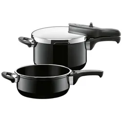 Silit Schnellkochtopf Sicomatic T-plus Duo 2tlg. Silargan Schwarz