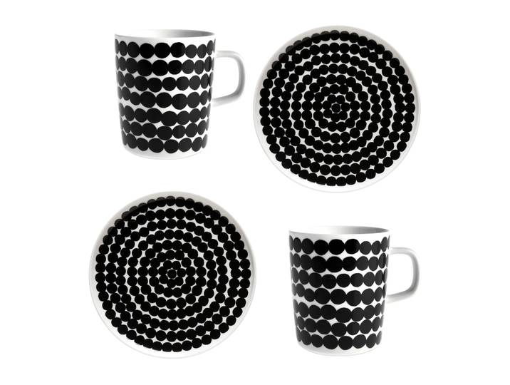 Marimekko Set de petit-déjeuner Räsymatto Blanc-noir