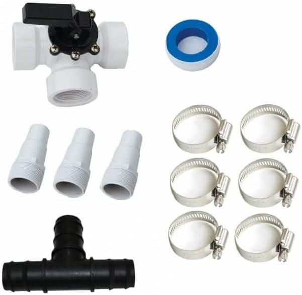Bypass aansluiting voor zwembadverwarming, Ø 32/38 mm, om waterdoorstroming te regelen
