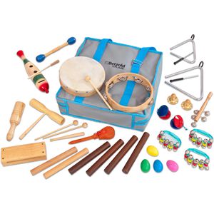 Betzold Kinder-Musikinstrument 758326, Rhythmik-Tasche mit 26 Instrumenten, ab 3 Jahre
