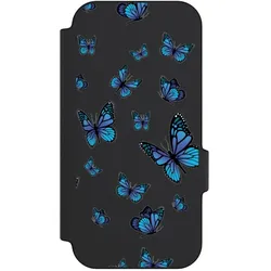 Nivocase Klapphülle für Google Pixel 11 Handyhülle aus Kunst Leder NIVOflip schwarz Muster Schmetterling (Google Pixel 11), Smartphone Hülle, Schwarz