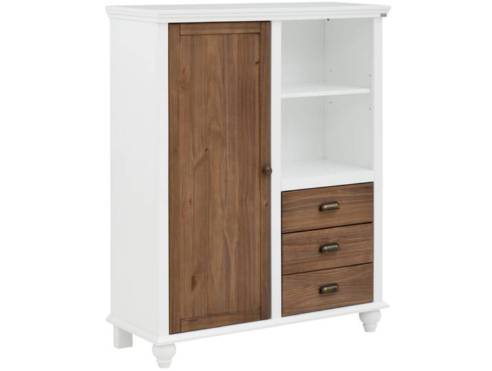 Highboard HANNA Kiefer massiv 125 x 100 x 38 cm lackiert Kiefer