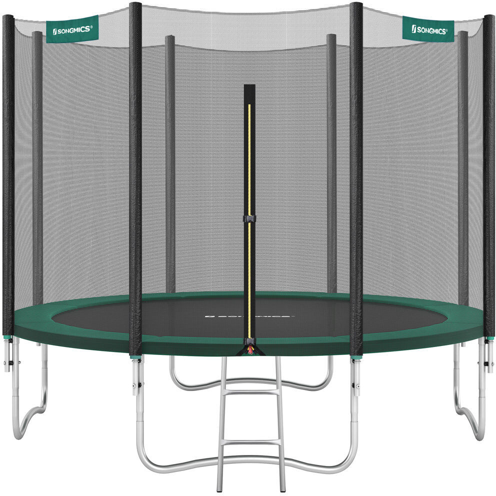 Dent Freeport Park 305cm Round Backyard Trampoline with Safety Enclosure Green 256cm H X 305cm W X 305cm D