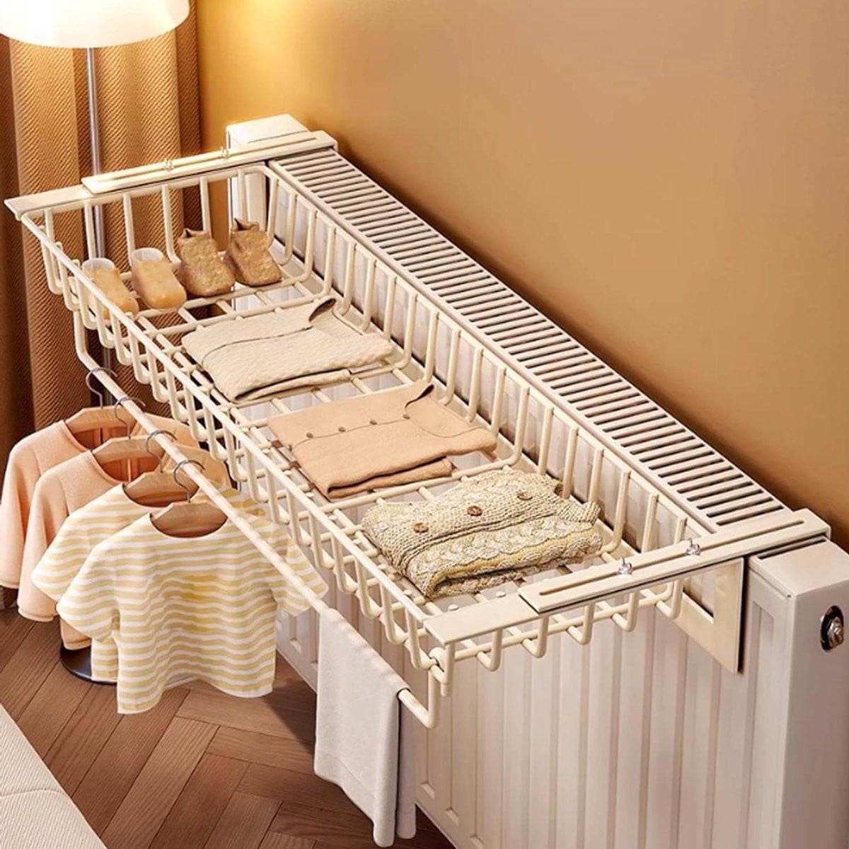 Wit Radiator Droogrek van hittebestendig staal - 50 cm