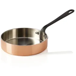 WAS Germany Mini Servierpfanne MINI COPPER 3PLY mit schwarzem Griff, Ø 12 cm, 250 ml, Kupfer/Aluminium