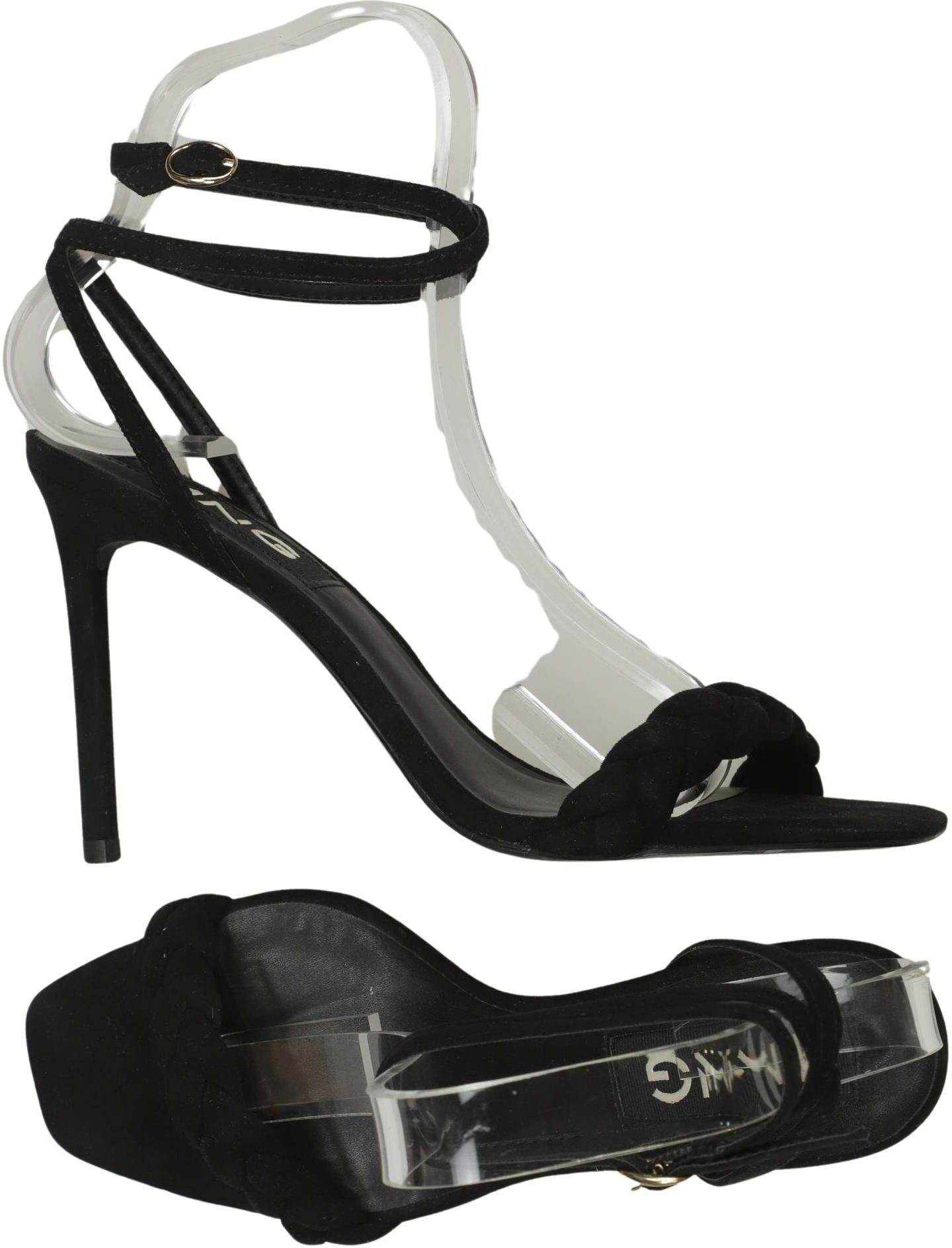 Mango Damen Sandalen, Schwarz, Gr. EU 38, kein / Etikett - Second Hand