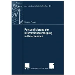 Felden:Personalisierung der Information, Fachbücher von Carsten Felden