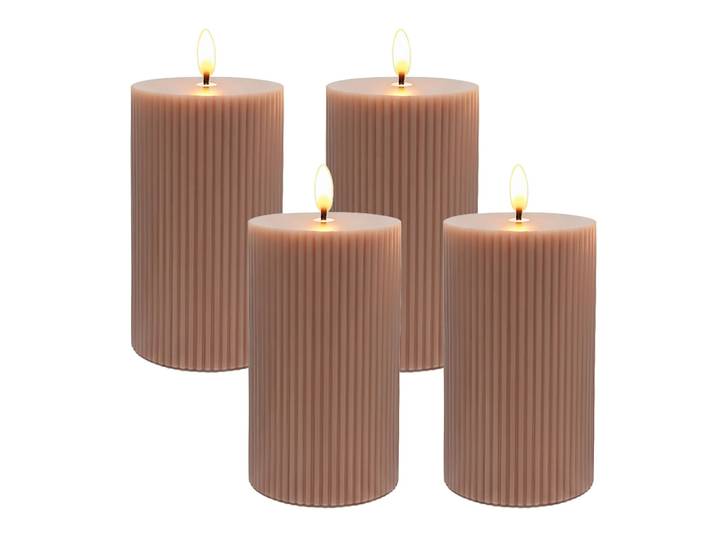 LED Kerzen 4er-Set 13cm Rosa