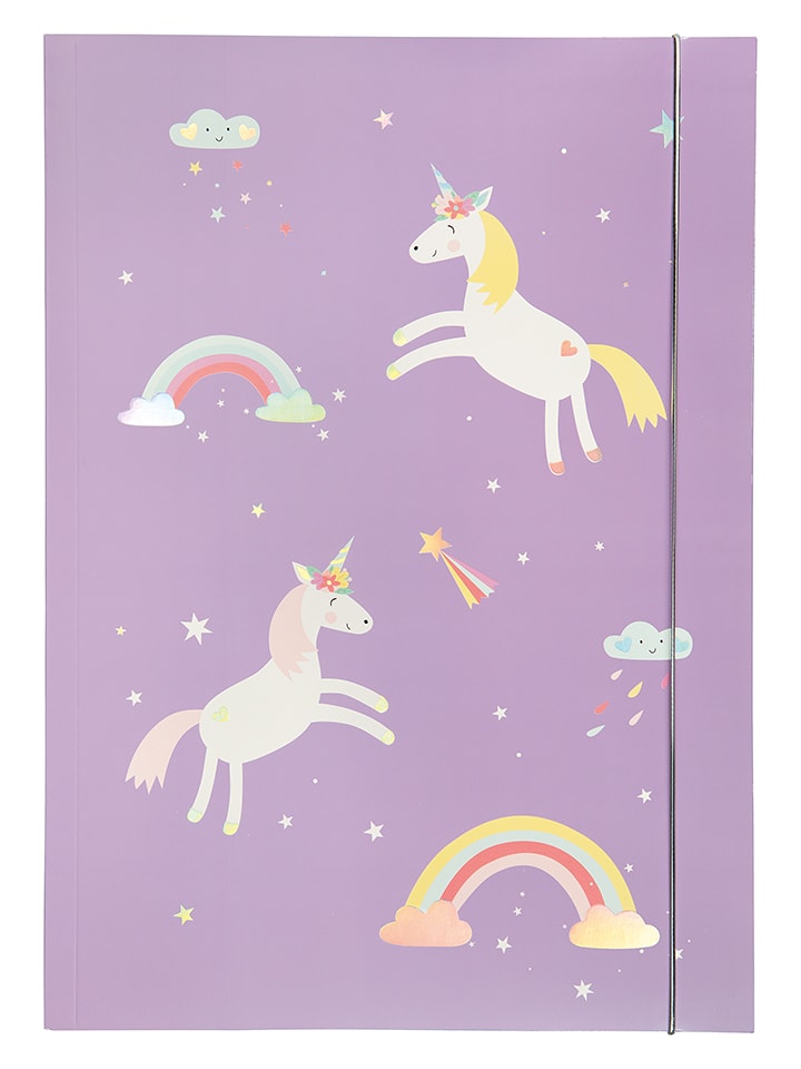 folia PAPER Sammelmappe "Magic unicorns" in Flieder - onesize