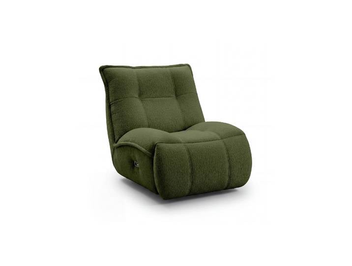 KING - Fauteuil relax pivotant - Velours, Kaki