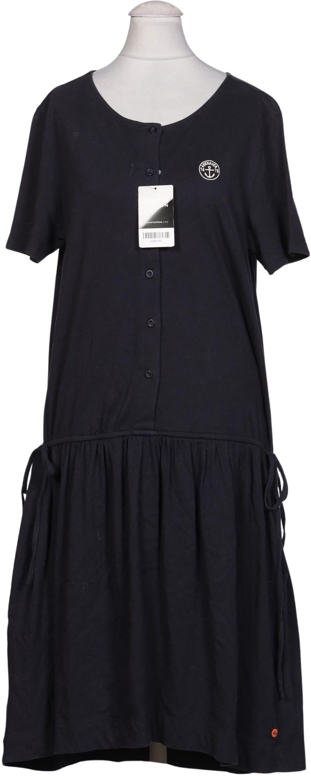 Adenauer & Co Damen Kleid, Marineblau, Gr. XS, Baumwolle - Second Hand