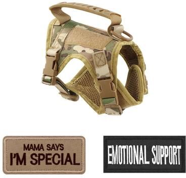 Uplifted Finds Tactical Escape Proof Military Style Cat Harness cp Vest 2 Patches