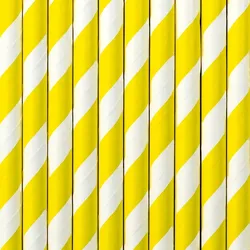 500x Papierstrohhalme, gelb, 19,5cm