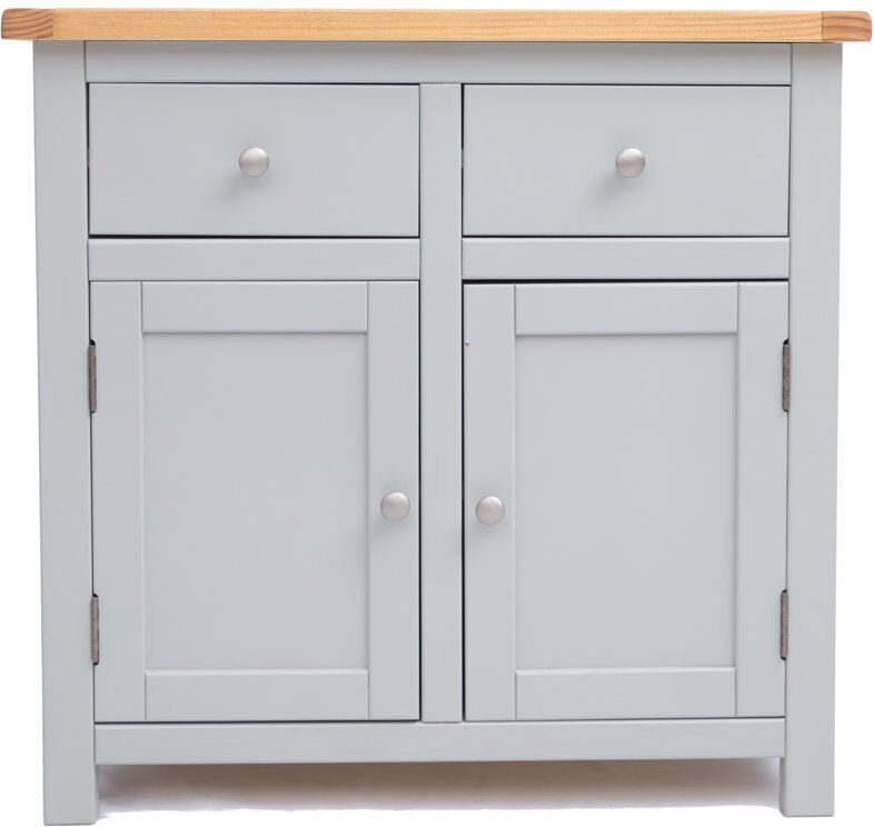 August Grove Napolitano 84 cm W Sideboard Grey/Satin Chrome 80cm H X 84cm W X 40cm D