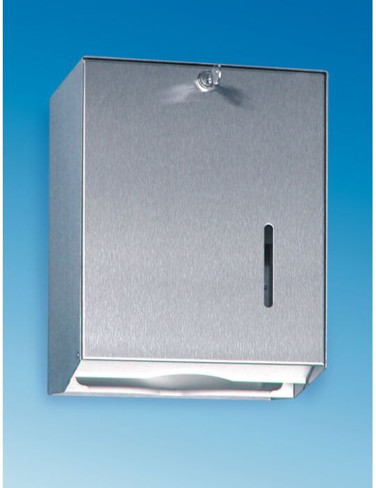 CWS Universal Handtuchspender 903110500 Aluminium eloxiert, mit Zylinderschloss, für 750 Blatt
