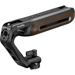 SmallRig Wooden Top Handle mit NATO Clamp, Detailfarbe: Schwarz, Video Zubehör, Schwarz, Braun