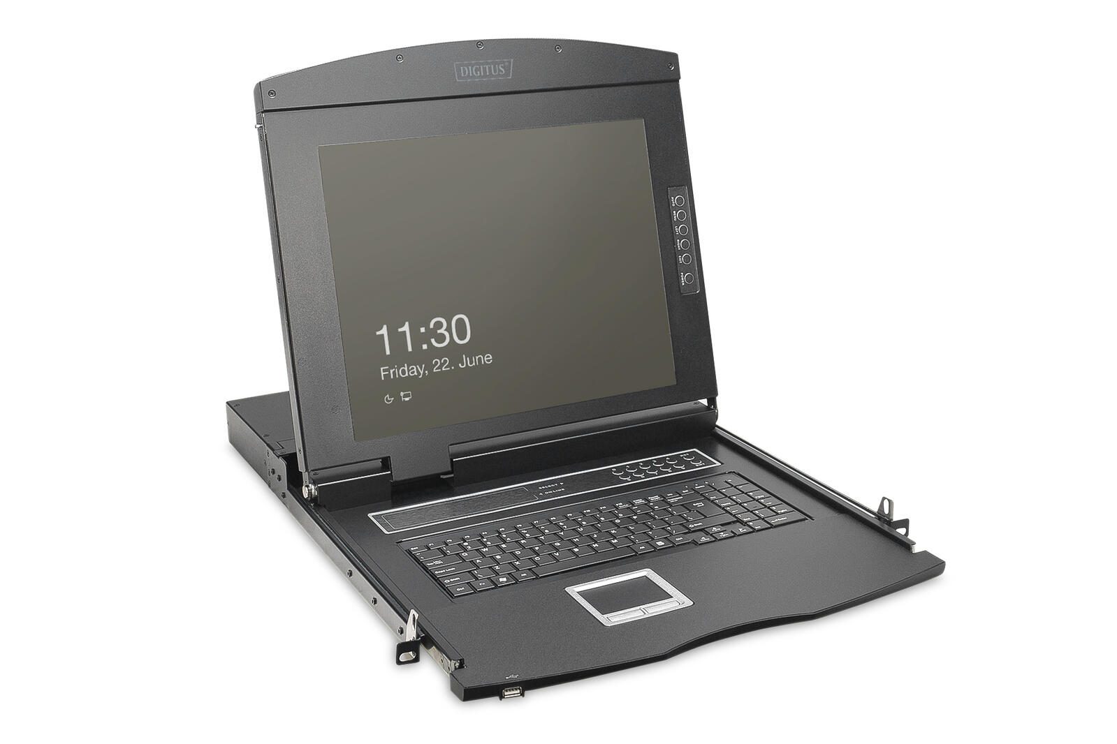Digitus 19" HD LCD KVM Konsole, 16-Port VGA, deutsche Tastatur DS-72221-3GE