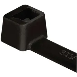 HellermannTyton innenverzahnt T-Serie (L x B) 820 mm x 8.8 mm T150L-W-BK-Q1 Farbe: Schwarz 25 St. (820 mm, 25 Stk.)