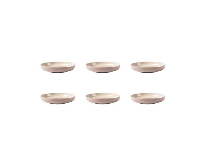 Lot de 6 assiettes creuses taupe