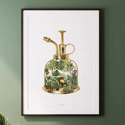 Inspire Picks Green Botanical Leaves Canvas Wall Art Calming Nature Houseplant Decor 14 40x60cm