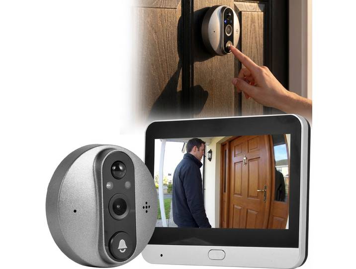 WLAN Türspion mit Kamera, 3MP, 4,3 Zoll LCD Display