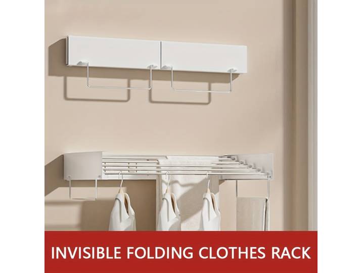 Cintre pliant en acier inoxydable, support de séchage du linge, support mural de voyage, balcon intérieur, porte-serviettes, support de séchage pliable