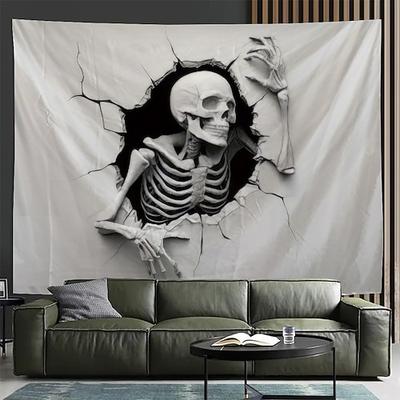 Tapisserie Banner Wandbehänge Skelett Mystiker Party Wohnzimmer Hintergründe aufnehmen Wohndeko