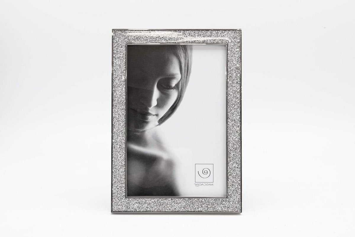 Metalen Fotolijst Zilveren Glitter Lijst 10x15 cm