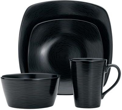 Noritake Colorscapes Swirl 4-Piece Square Place Setting, Service for 1