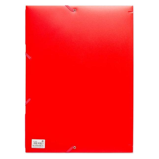 Folia Gummizugmappe A3 transp. rot (A3, 1x) (6993)