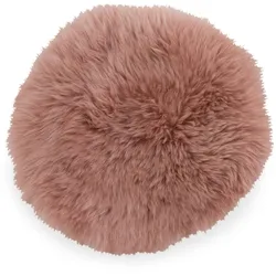 Sitzkissen LAMMFELL rosa (D 34 cm) - rosa - D 34 cm