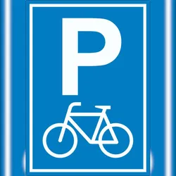 HB-Druck Fahrrad Parkplatz Räder Abstellplatz Aufkleber A7 (74x105mm)
