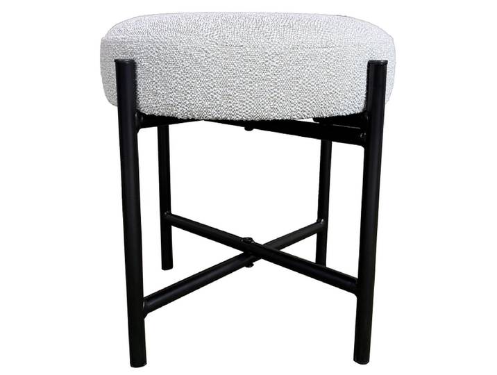 Hocker KEIRA 40x40x40cm stoff beige