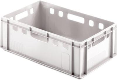 Euro Box Fleischkasten, lebensmittelecht, Inhalt 35,3 L, geschlossene Version, weiß