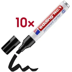 Edding Permanentmarker »No. 1« 1 - 5 mm 10 Stück schwarz