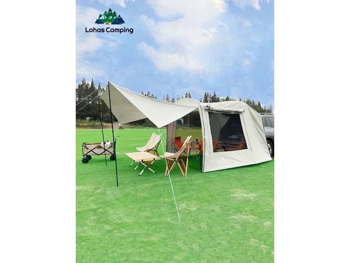 Lohascamping boîte de voiture tente d'accueil Portable étanche SUV tente arrière 3-4 personnes tente dôme pare-soleil tente de style Tunnel, grande tente,