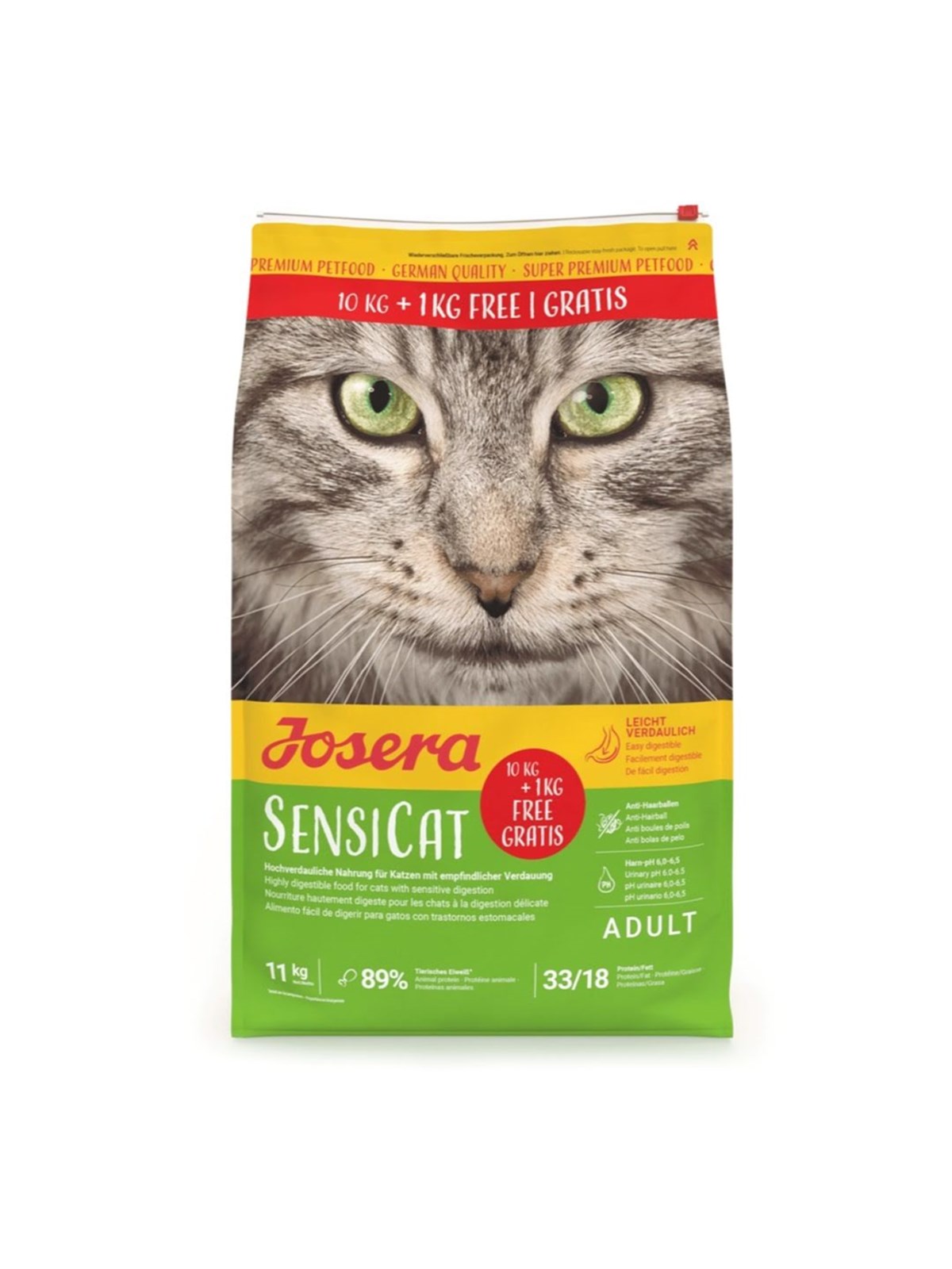 JOSERA Sensicat - Trockenfutter für Katzen - 10kg +1 kg