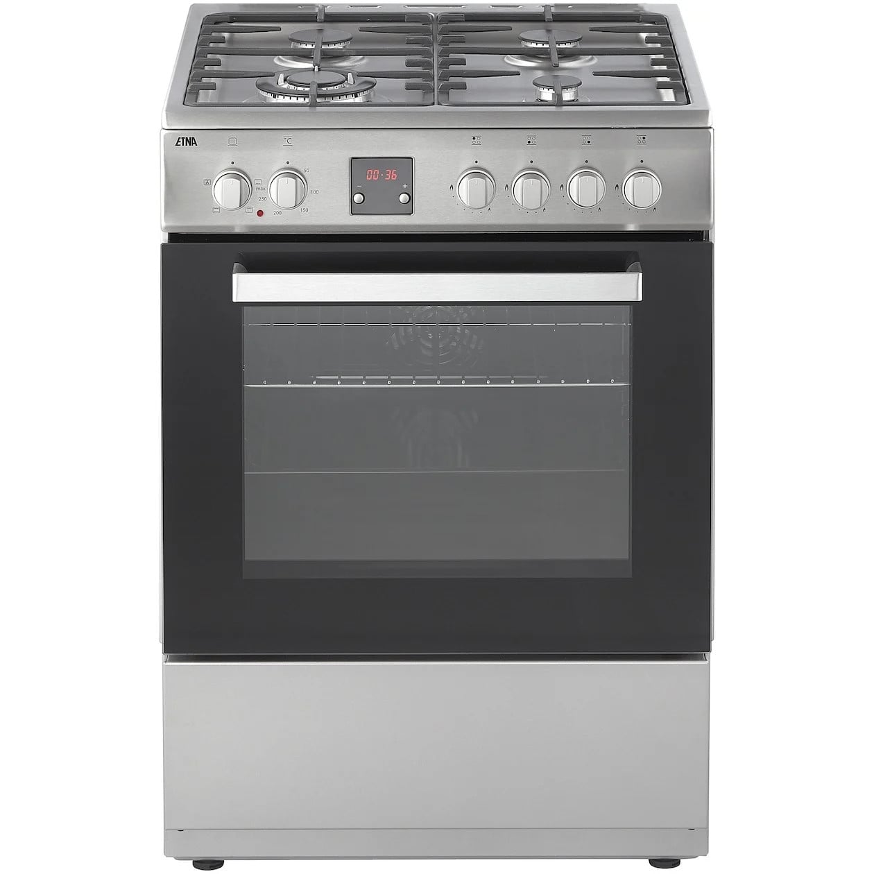 Etna FGV460RVS Gasfornuis Grijs RVS 65 cm